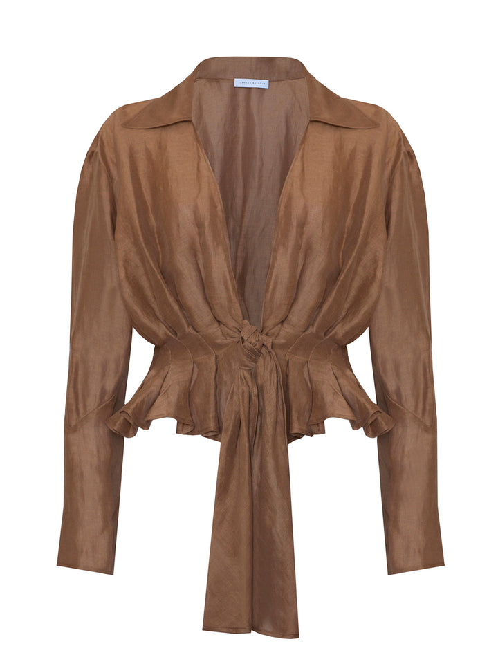 "Irena" Pleated Shirt