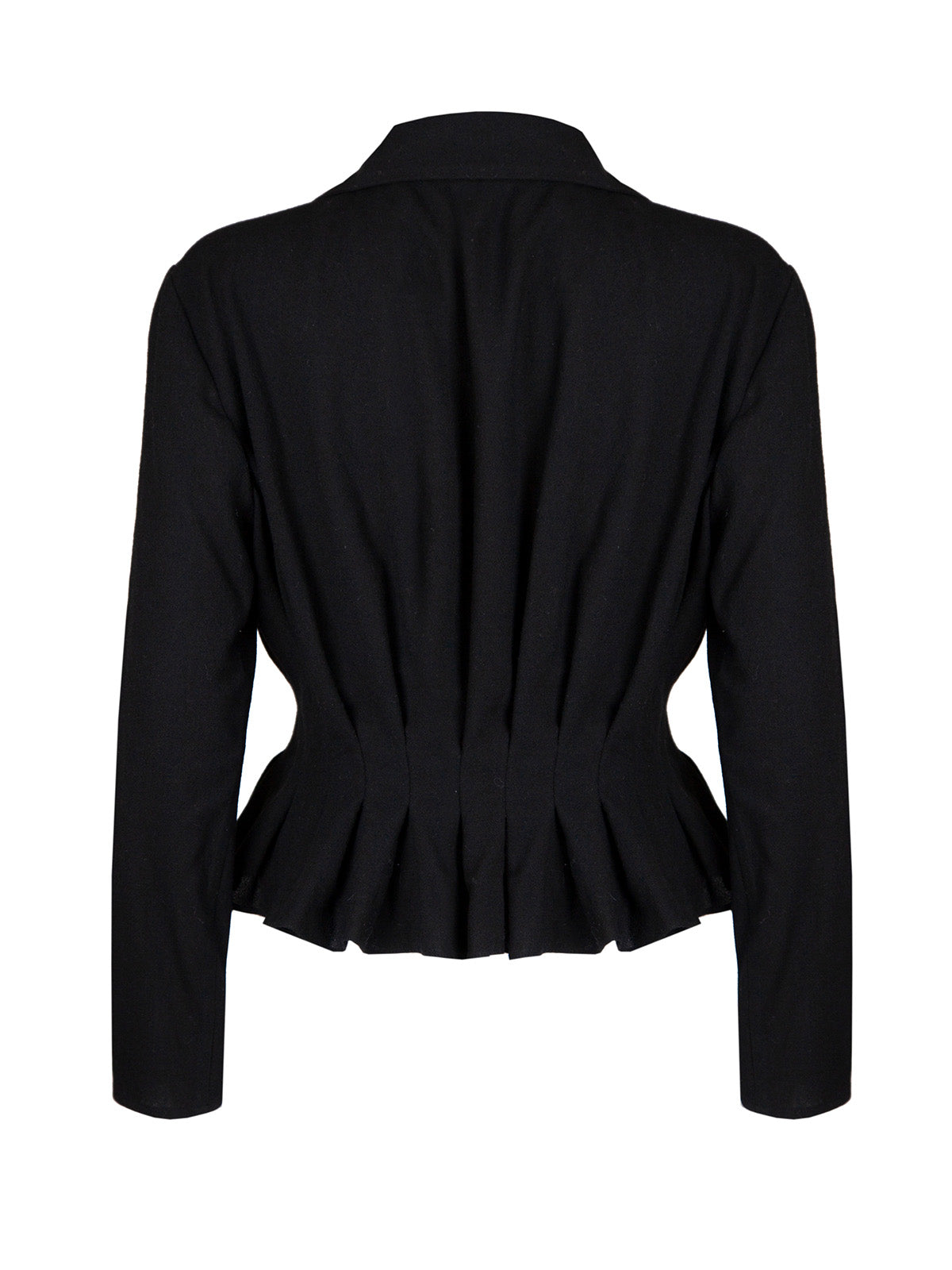 "Irena" Pleated Shirt - Black