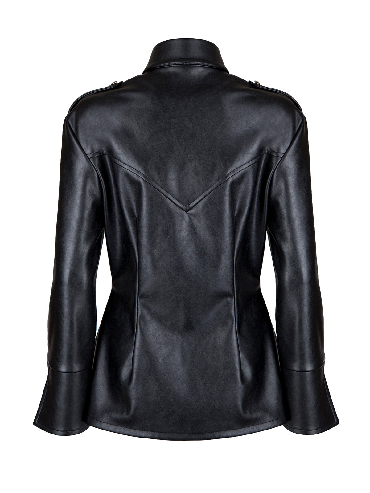 "Harlow" Vegan Leather Shirt