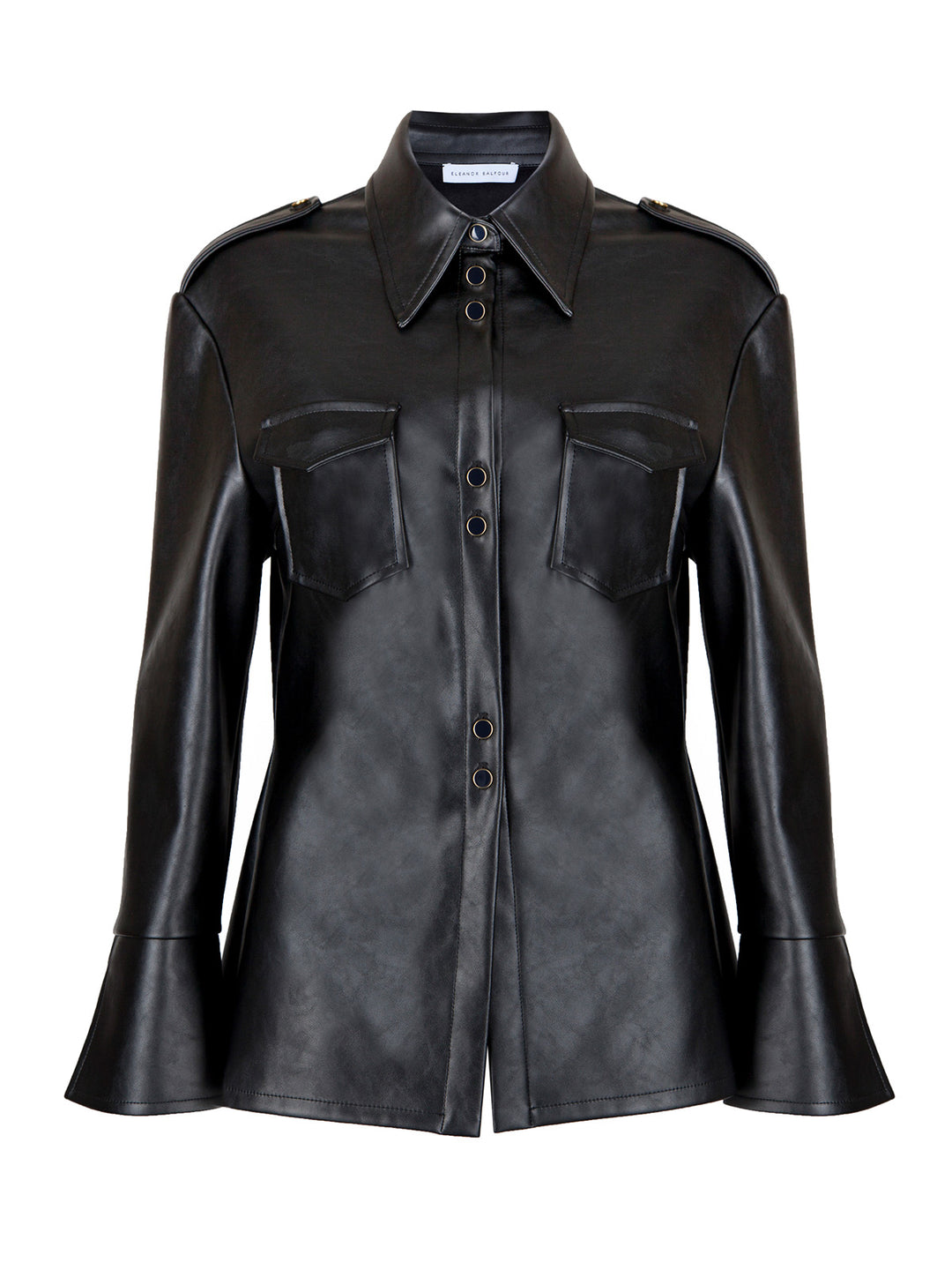 "Harlow" Vegan Leather Shirt