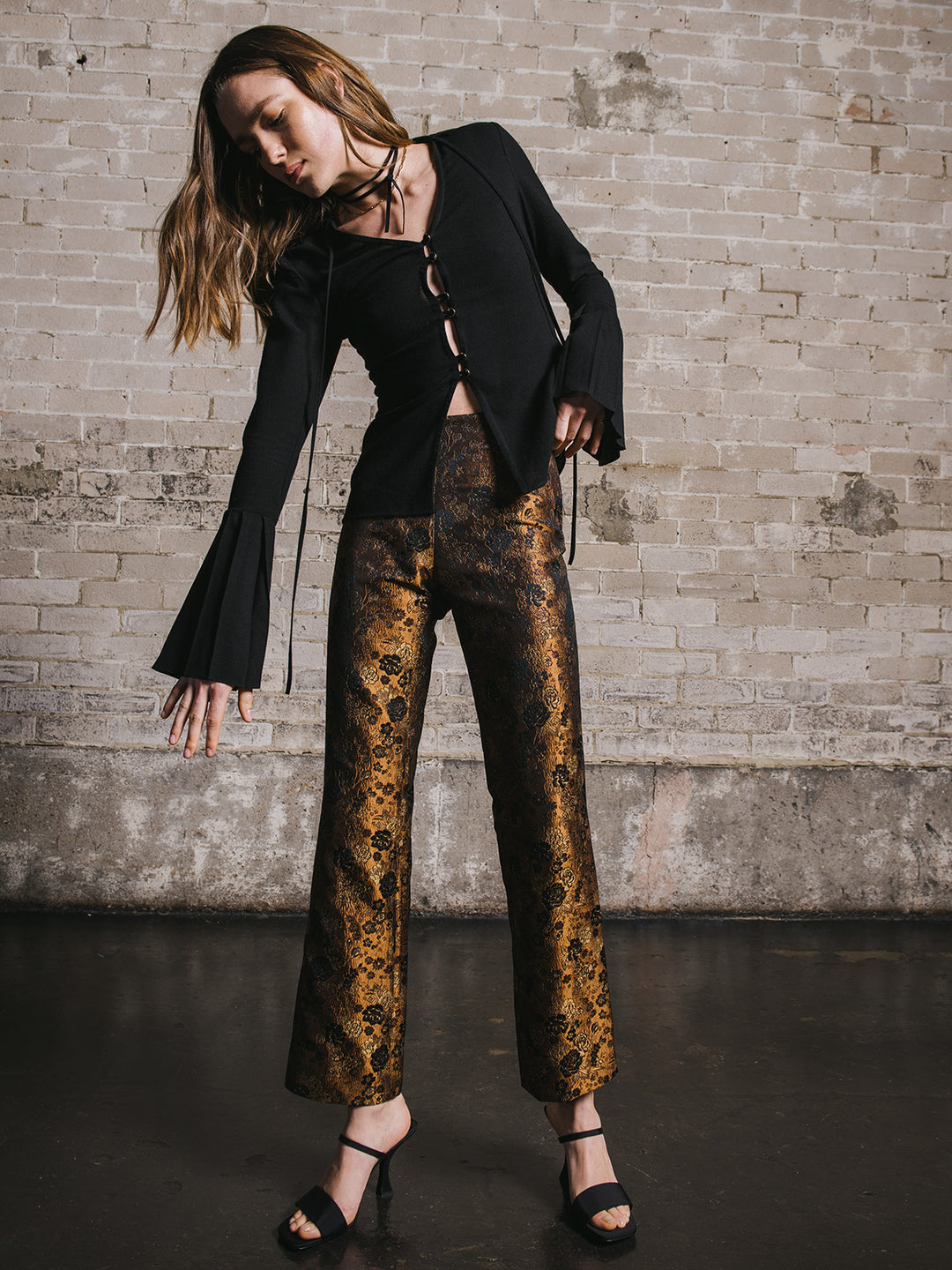 "Mila" Jacquard Trousers