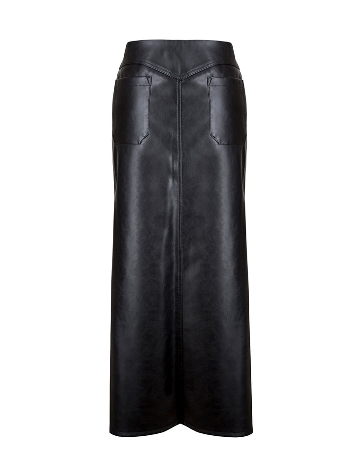 "Corrina" Vegan Leather Skirt