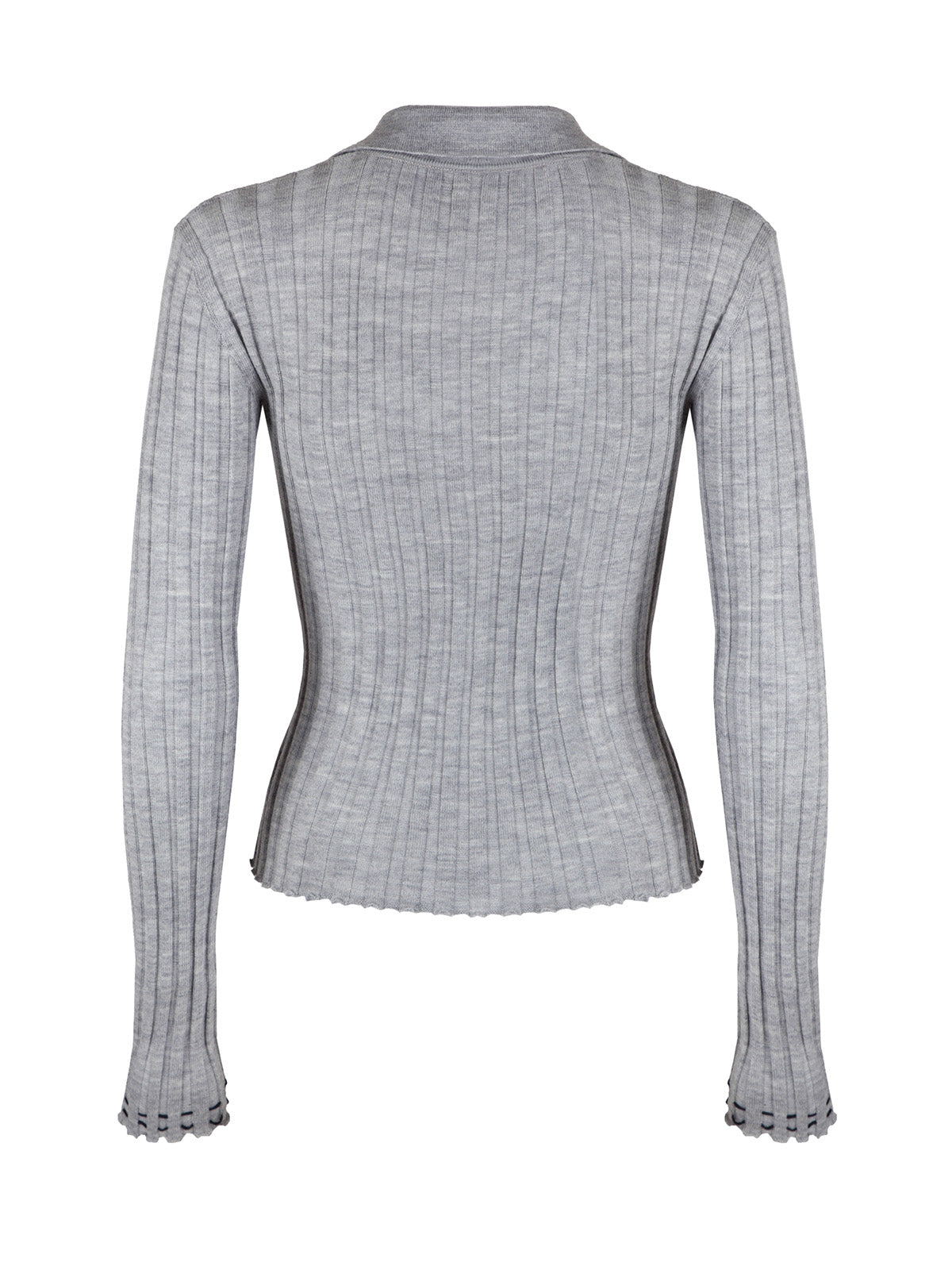"Erin" Merino Wool Polo Top