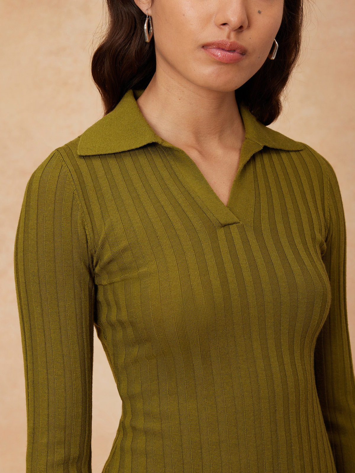 "Erin" Merino Wool Polo Top