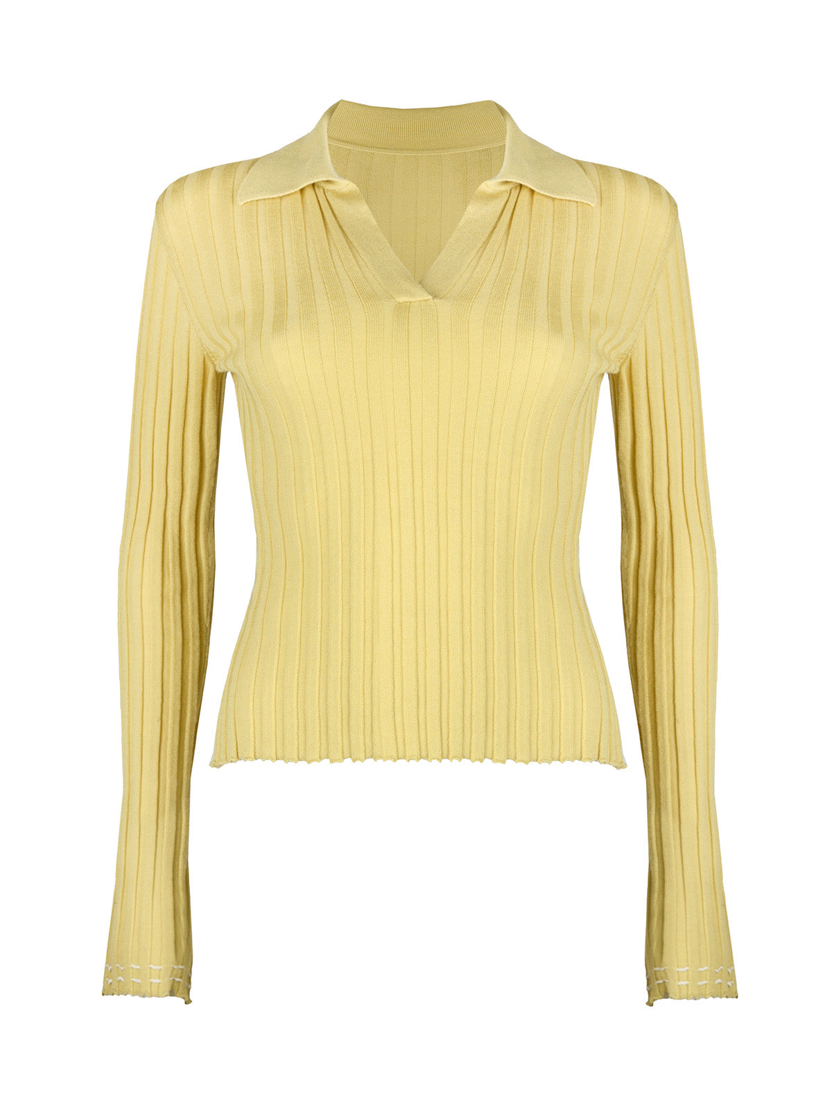 "Erin" Merino Wool Polo Top