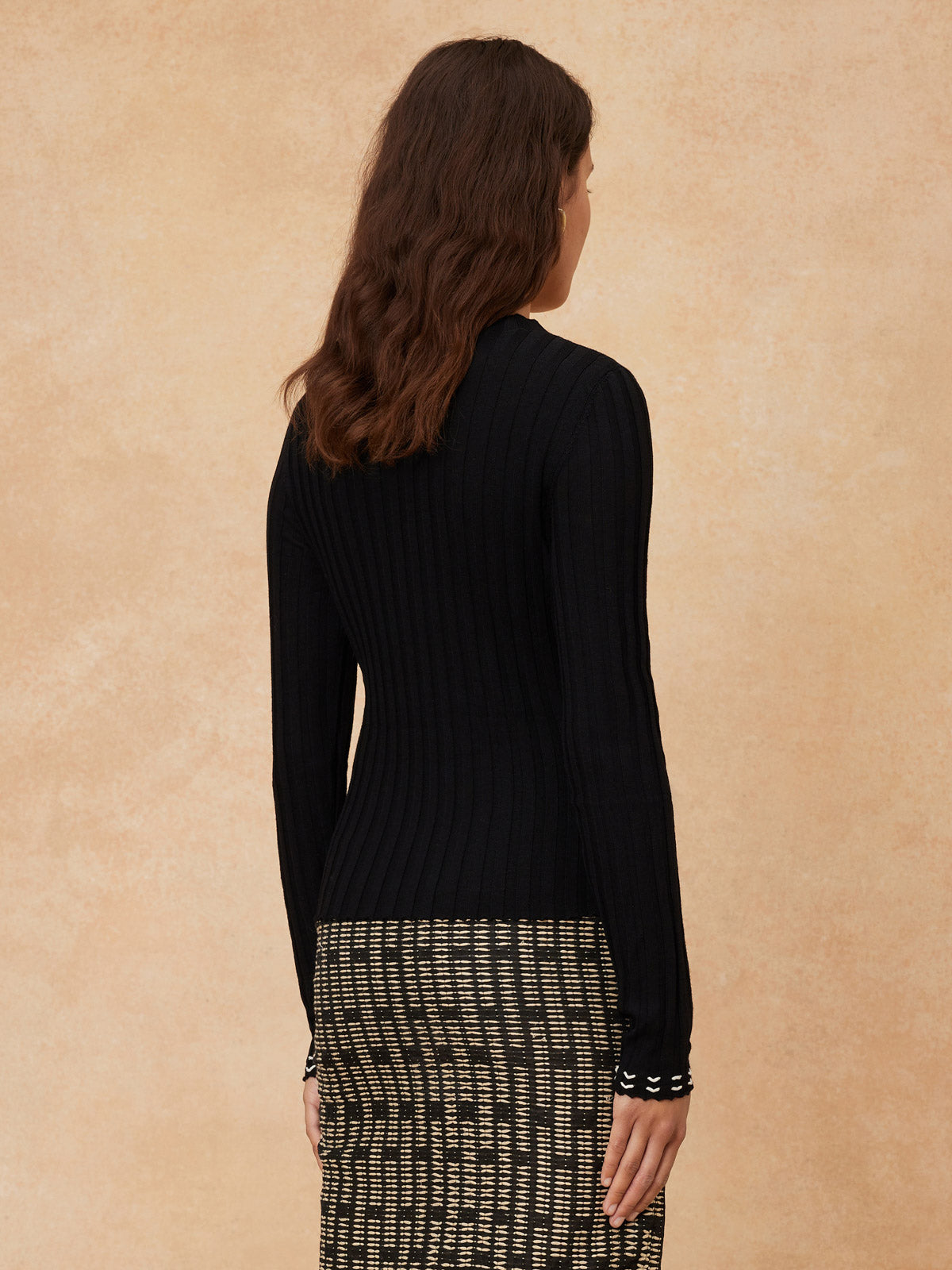 "Kaia" Merino Wool Crew Neck Top