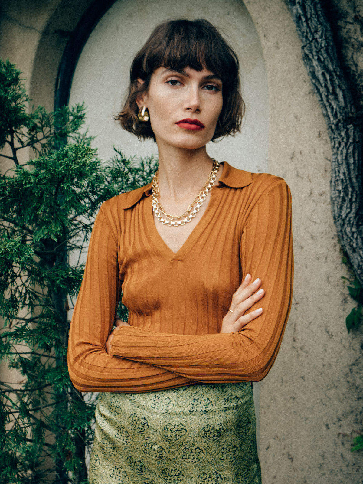 "Daisy" Long-Sleeve Polo